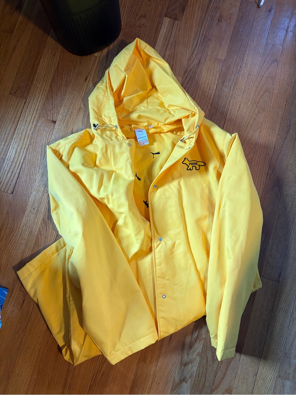 Yellow Maison Kitsune Puma Hooded Jacket